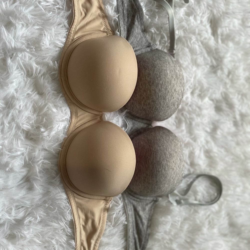 PINK strapless bras (set of 2)